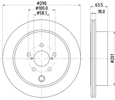 Тормозной диск HELLA PAGID 55709
