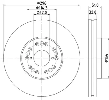 Тормозной диск HELLA PAGID 55713
