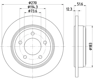 Тормозной диск HELLA PAGID 55715