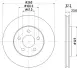 Тормозной диск HELLA PAGID 55716 (фото 1)