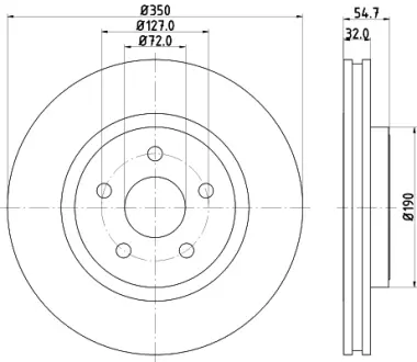 Тормозной диск HELLA PAGID 55722
