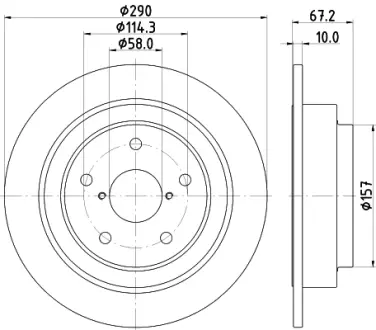 Тормозной диск HELLA PAGID 55732