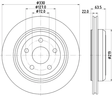 Тормозной диск HELLA PAGID 55734