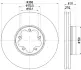 Тормозной диск HELLA PAGID 55743 (фото 1)