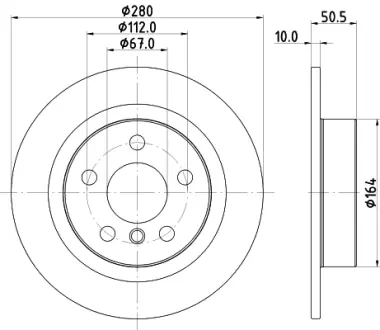 Тормозной диск HELLA PAGID 55746