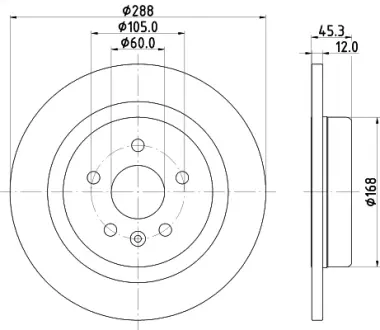 Тормозной диск HELLA PAGID 55752