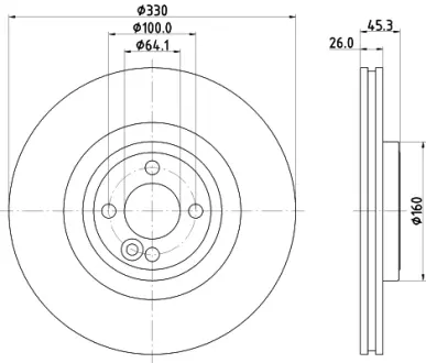 Тормозной диск HELLA PAGID 55754