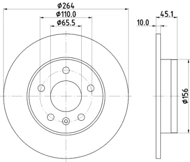 Тормозной диск HELLA PAGID 55773