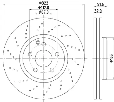 Тормозной диск HELLA PAGID 55777