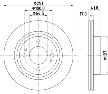 Тормозной диск HELLA PAGID 55780
