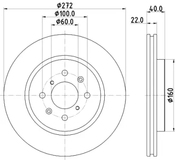 Тормозной диск HELLA PAGID 55782