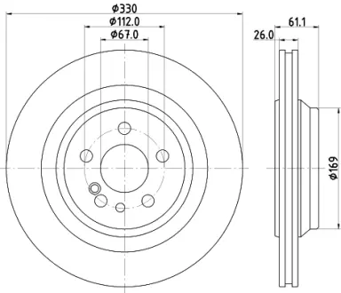 Тормозной диск HELLA PAGID 55783