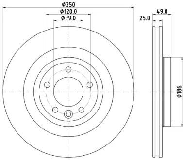 Тормозной диск HELLA PAGID 55784