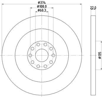 Тормозной диск HELLA PAGID 58235
