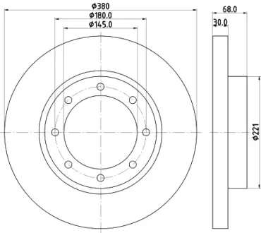 Тормозной диск HELLA PAGID 58245
