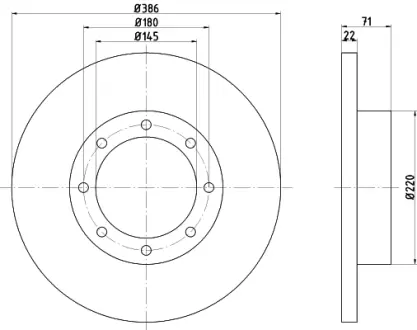 Тормозной диск HELLA PAGID 58257