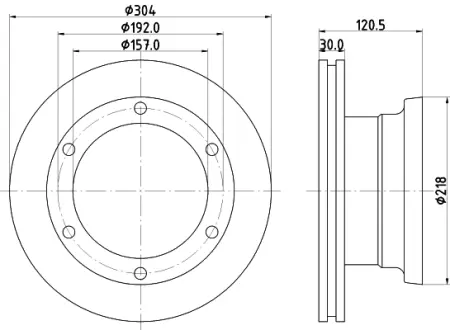 Тормозной диск HELLA PAGID 58260
