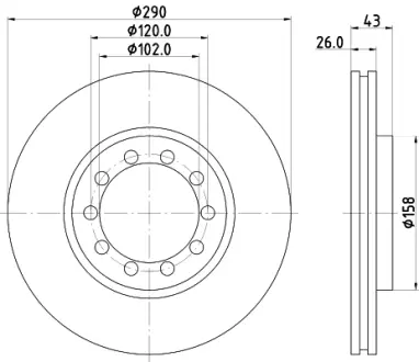 Тормозной диск HELLA PAGID 59175