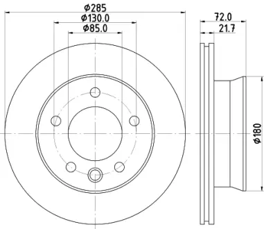 Тормозной диск HELLA PAGID 59278