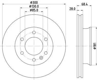 Тормозной диск HELLA PAGID 59432