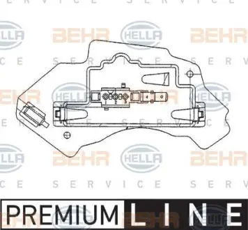 Резистор вентилятора печки HELLA PAGID 5HL351321131