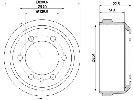 Тормозной барабан HELLA PAGID 60906