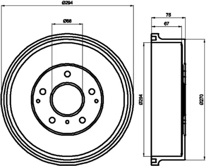 Тормозной барабан HELLA PAGID 61220