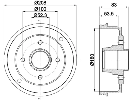 Тормозной барабан HELLA PAGID 61236
