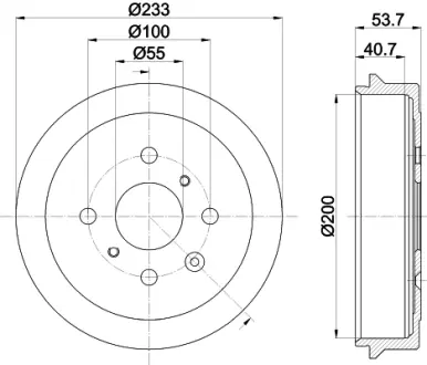 Тормозной барабан HELLA PAGID 61265
