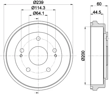 Тормозной барабан HELLA PAGID 61317