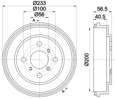 Тормозной барабан HELLA PAGID 61330