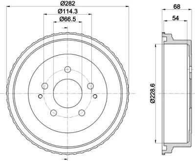 Тормозной барабан HELLA PAGID 61347