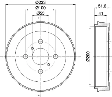 Тормозной барабан HELLA PAGID 61349