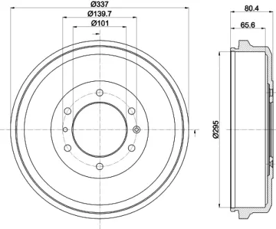 Тормозной барабан HELLA PAGID 61397