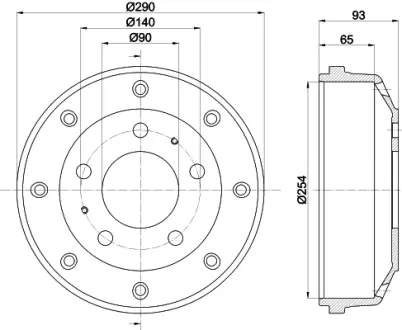 Тормозной барабан HELLA PAGID 62103