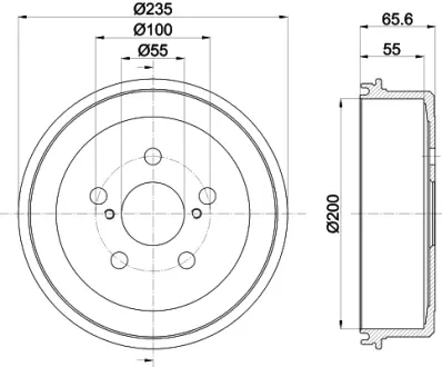 Тормозной барабан HELLA PAGID 62907