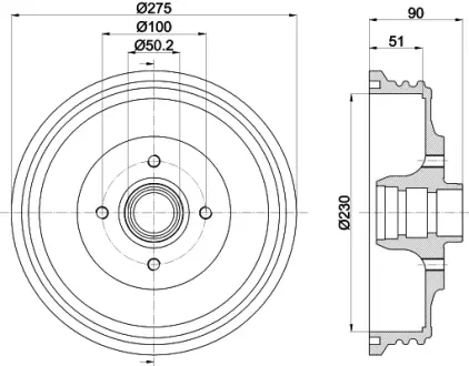 Тормозной барабан HELLA PAGID 62911