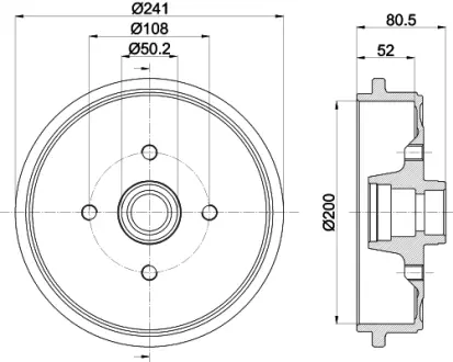 Тормозной барабан HELLA PAGID 62922