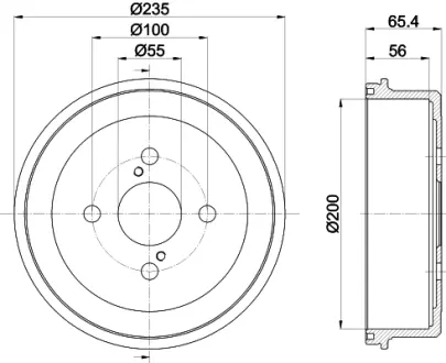 Тормозной барабан HELLA PAGID 62926