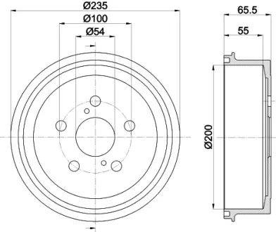 Тормозной барабан HELLA PAGID 62927