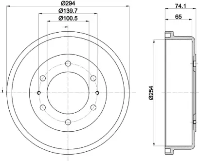 Тормозной барабан HELLA PAGID 62930