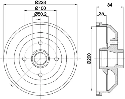Тормозной барабан HELLA PAGID 62931