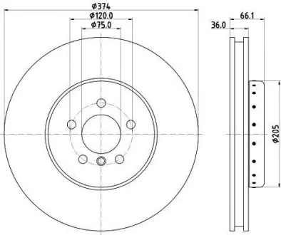 Тормозной диск HELLA PAGID 65131