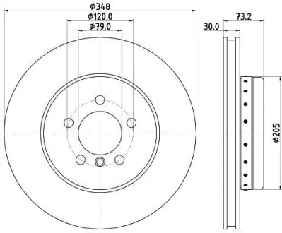 Тормозной диск HELLA PAGID 65138