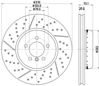 Тормозной диск HELLA PAGID 65140