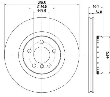 Тормозной диск HELLA PAGID 65143