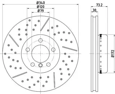 Тормозной диск HELLA PAGID 65145