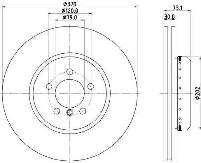 Тормозной диск HELLA PAGID 65146