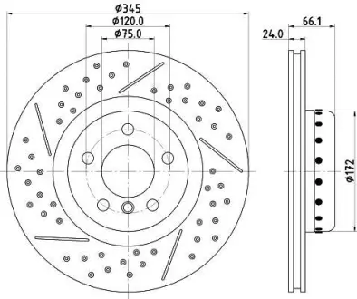 Тормозной диск HELLA PAGID 65147