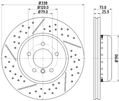Тормозной диск HELLA PAGID 65156